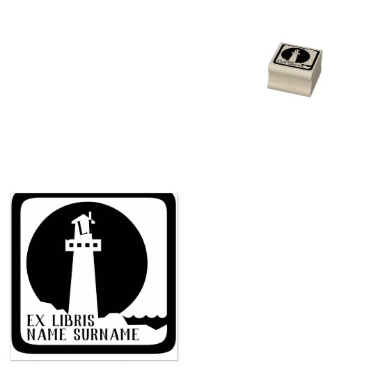 Leuchtturm-Buchzeichen Gummistempel (Stempel)