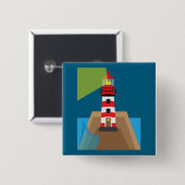 Leuchtturm Button (Vorne & Hinten)