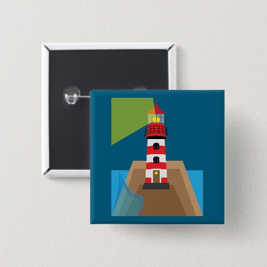 Leuchtturm Button (Vorne & Hinten)