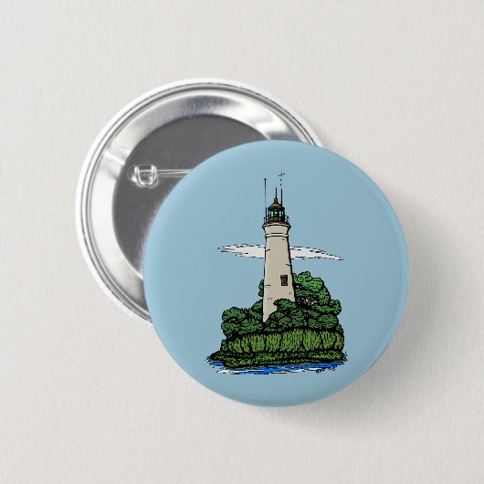 Leuchtturm Button (Vorne & Hinten)