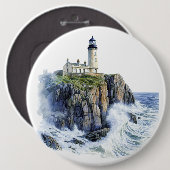 Leuchtturm Button (Vorne & Hinten)