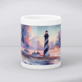Leuchtturm Cape Hatteras bei Sonnenuntergang Küste Kaffeetasse