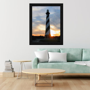 Leuchtturm Cape Hatteras bei Sonnenuntergang Poster