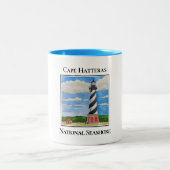 Leuchtturm, Cape Hatteras, National Seashore Zweifarbige Tasse (Mittel)