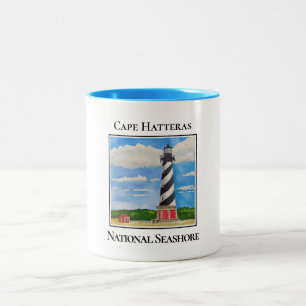 Leuchtturm, Cape Hatteras, National Seashore Zweifarbige Tasse