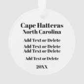 Leuchtturm Cape Hatteras, NC Ornament (Rückseite)