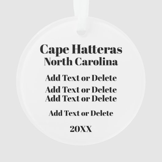 Leuchtturm Cape Hatteras, NC Ornament (Rückseite)