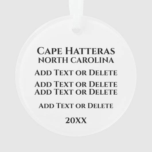 Leuchtturm Cape Hatteras Ornament (Rückseite)