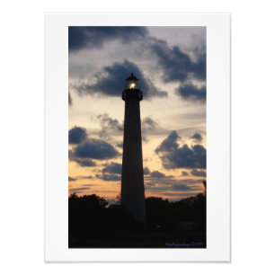 Leuchtturm Cape May bei Sonnenuntergang Fotodruck