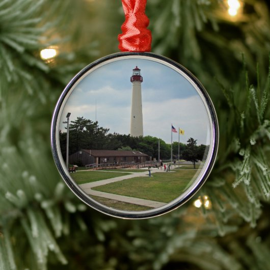 Leuchtturm Cape May Silbernes Ornament (Baum)