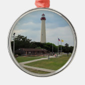 Leuchtturm Cape May Silbernes Ornament (Vorne)