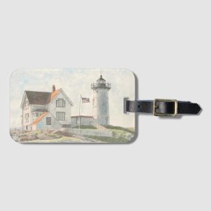 Leuchtturm Cape Neddick Aquarell Gepäckanhänger