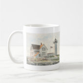 Leuchtturm Cape Neddick Aquarell Kaffeetasse (Links)