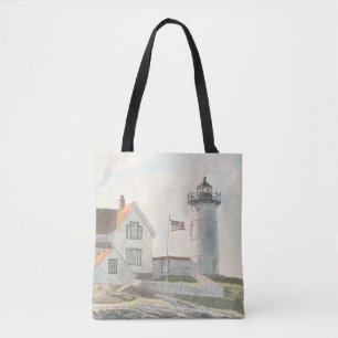 Leuchtturm Cape Neddick Aquarell Tasche