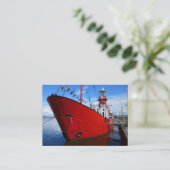 Leuchtturm, Cardiff Bay, Cardiff. Visitenkarte (Stehend Vorderseite)