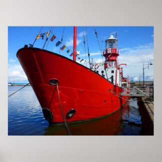 Leuchtturm, Cardiff Bay, Cardiff, Wales Poster