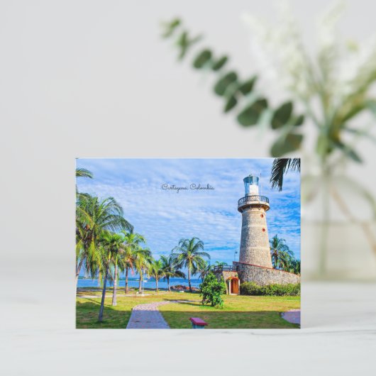 Leuchtturm, Cartagena, Kolumbien Postkarte (Stehend Vorderseite)