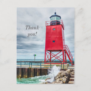 Leuchtturm Charlevoix South Pierhead Danke Postkarte