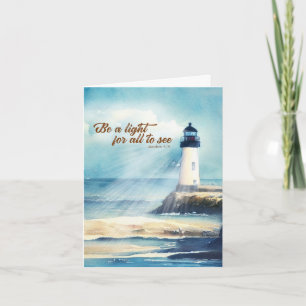 Leuchtturm-Christen-Schrift Mattew Sei ein Licht