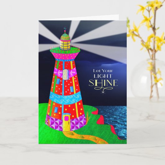 Leuchtturm Christlich Lassend Karte (Gelbe Blume)