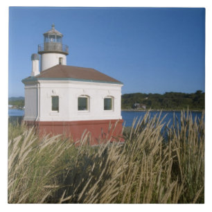 Leuchtturm Coquille River, Oregon, USA Fliese