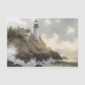 Leuchtturm Cottage auf Klippe Decoupage Seidenpapier (Vorderseite)
