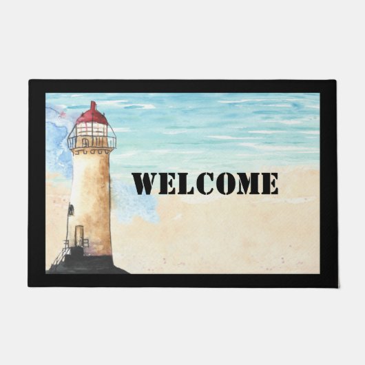 Leuchtturm Custom Door Mat Fußmatte (Vorderseite)