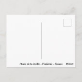 Leuchtturm der alten Finistère France Postkarte (Rückseite)