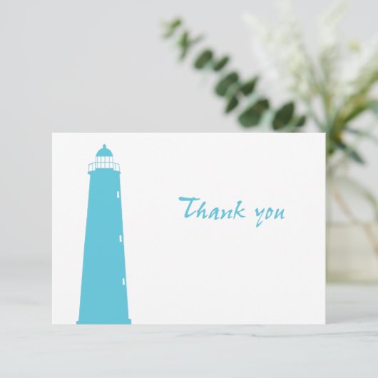 Leuchtturm, der Dankes- Karten wedding ist (Stehend Vorderseite)