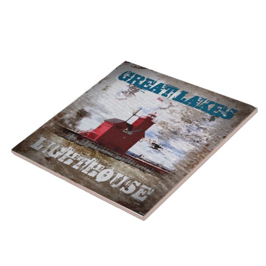 Leuchtturm der Großen Seen Fliese (Seite)