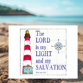 Leuchtturm Der Herr ist mein Licht und meine Erlös Postkarte