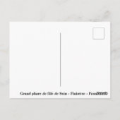 Leuchtturm der Insel Sein Finistère France Postkarte (Rückseite)