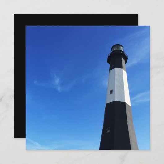 Leuchtturm der Insel Tybee Einladung (Vorne/Hinten)