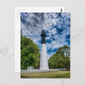 Leuchtturm der Jägerinsel Südcarolina Postkarte (Vorne/Hinten)