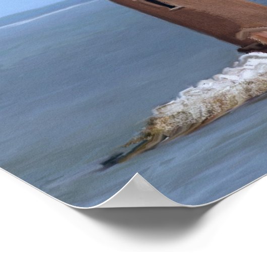 Leuchtturm der Sandinsel Poster (Ecke)
