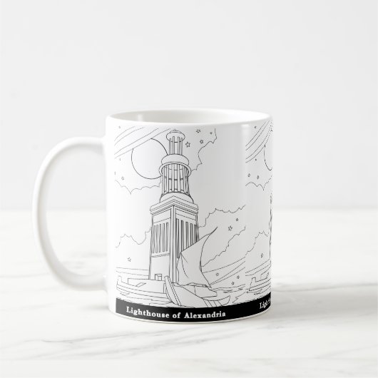 Leuchtturm der Tasse Alexandria (Links)