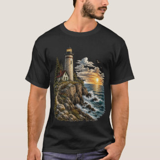 Leuchtturm der Wilden Küste – Vintage Leuchtturm T-Shirt