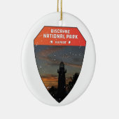 Leuchtturm des Biscayne-Nationalparks Florida Keramik Ornament (Rechts)