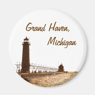 Leuchtturm des großartigen Hafens Michigan Magnet