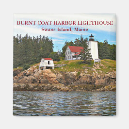 Leuchtturm des Hafens Burnt, Maine Magnet