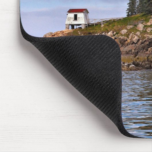 Leuchtturm des Hafens, Maine Mousepad (Ecke)