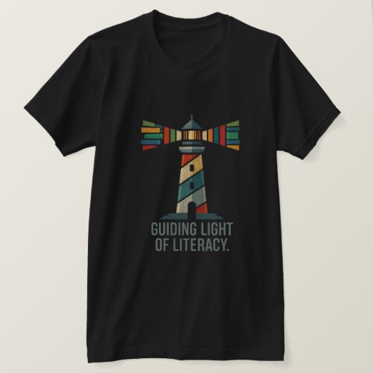 Leuchtturm des Lesens Leitbild T-Shirt | Lib (Design vorne)