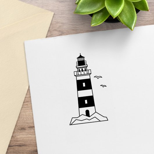 Leuchtturm des Nautischen Meeres Gummistempel