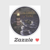 Leuchtturm "Die Zeiten der Zeit" in einem Sturm Aufkleber (Blatt)