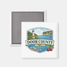Leuchtturm Door County, WI und Lake Michigan Magne