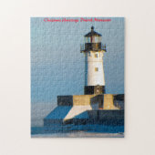 Leuchtturm Duluth Minnesota.Weihnachtsgrüße Puzzle (Vertikal)