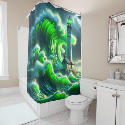 Leuchtturm Duschvorhang (Beispiel)