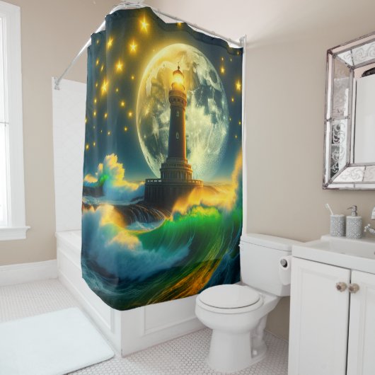 Leuchtturm Duschvorhang (Beispiel)