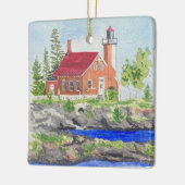 Leuchtturm Eagle Harbor Keramikornament (Links)