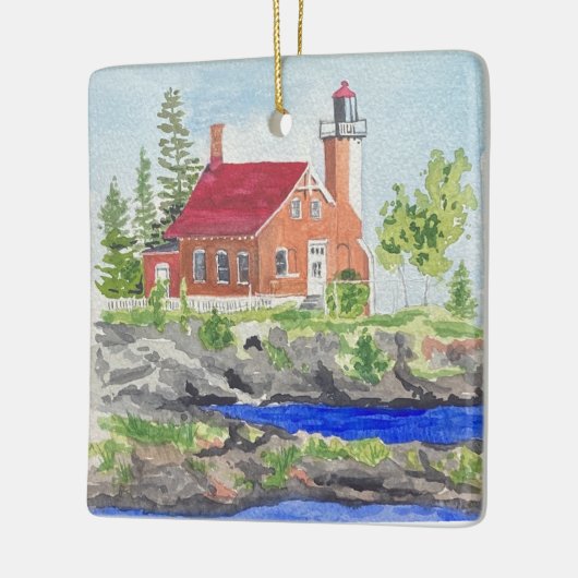 Leuchtturm Eagle Harbor Keramikornament (Links)
